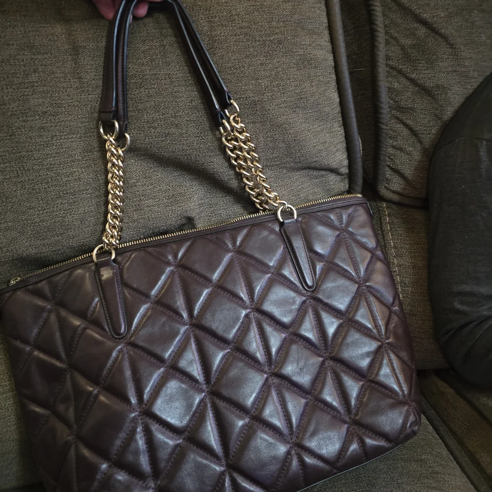 Coach Quilted Brown Shoulder Bag - Picture 2 of 6